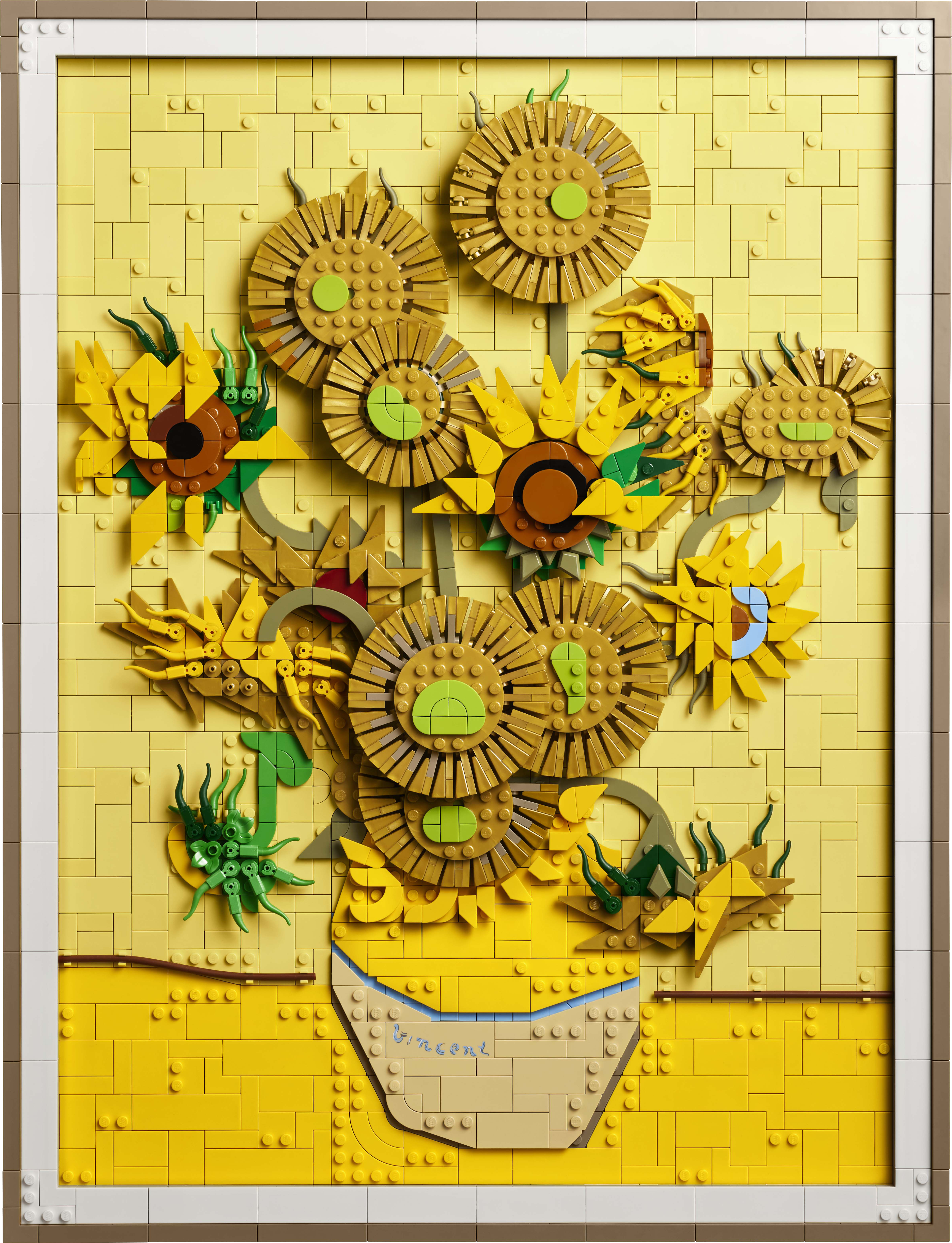 Vincent van Gogh's Sunflowers rendered in LEGO as newly unveiled