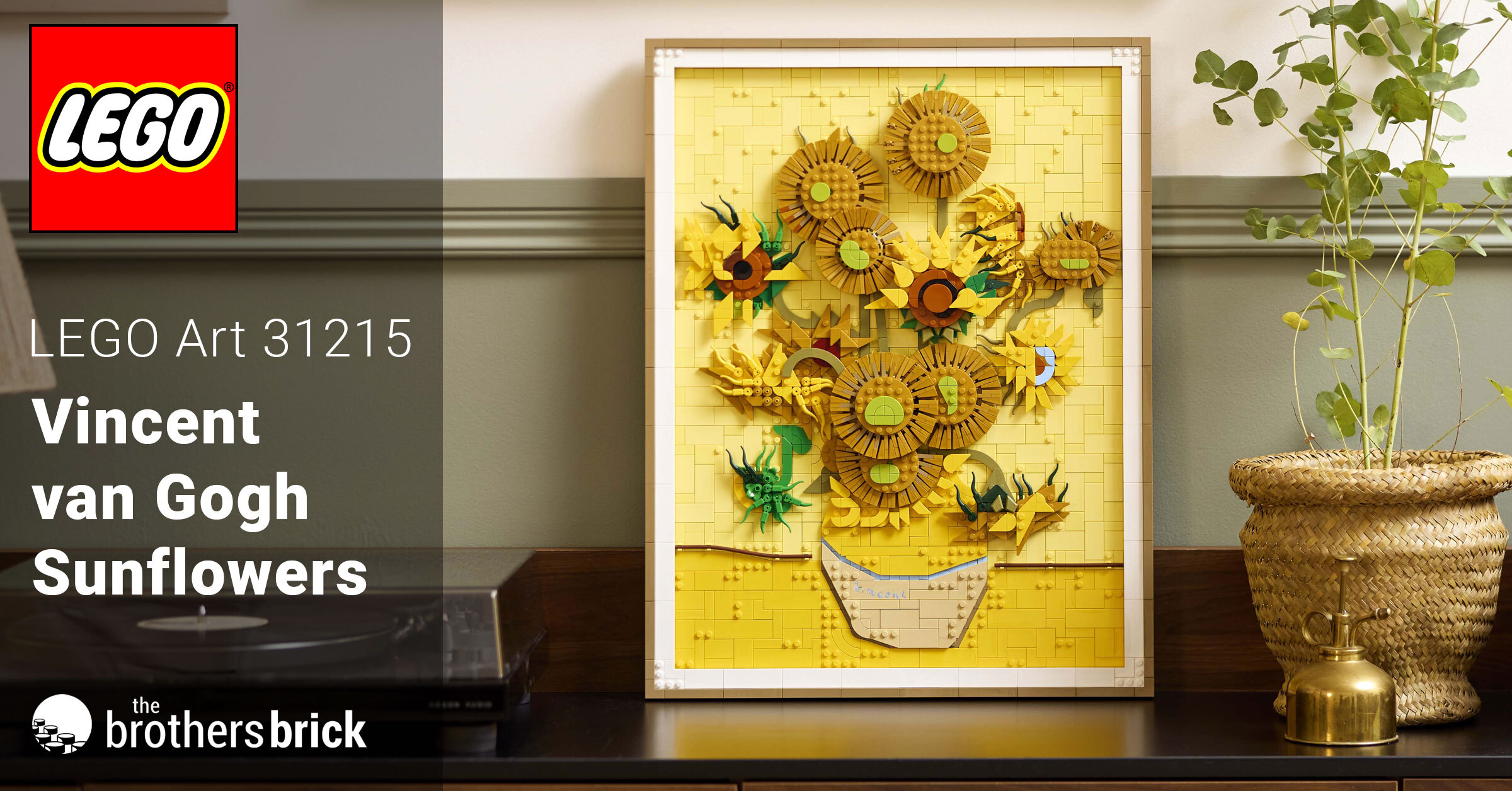 Vincent van Gogh's Sunflowers rendered in LEGO as newly unveiled