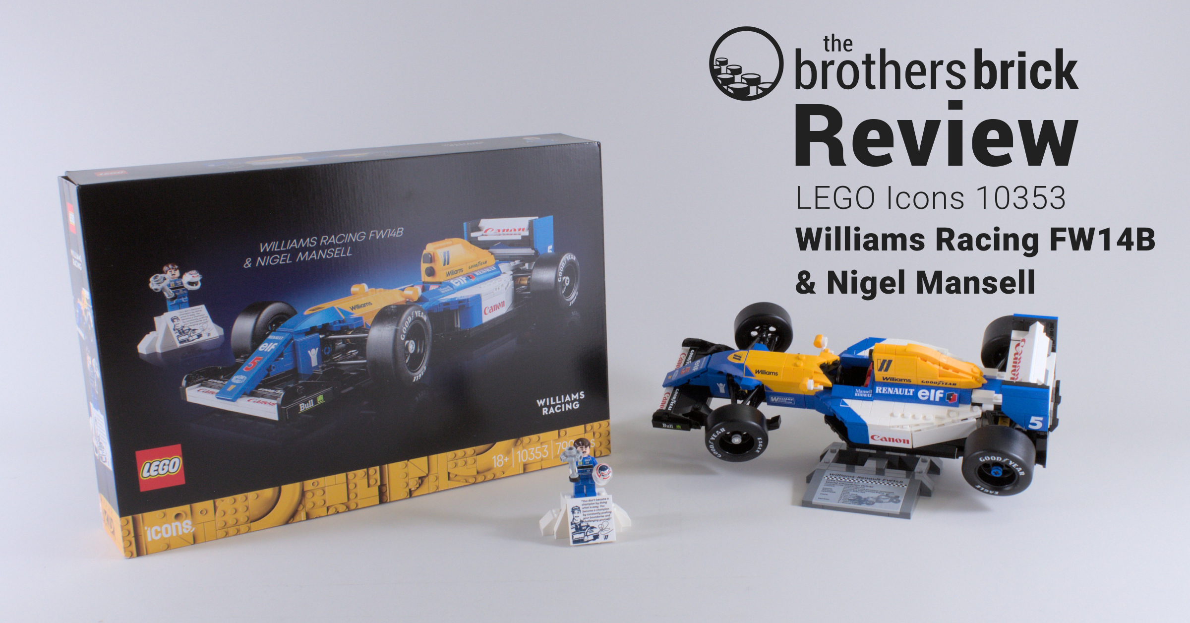 LEGO Icons 10353 Williams FW14B & Nigel Mansell: 