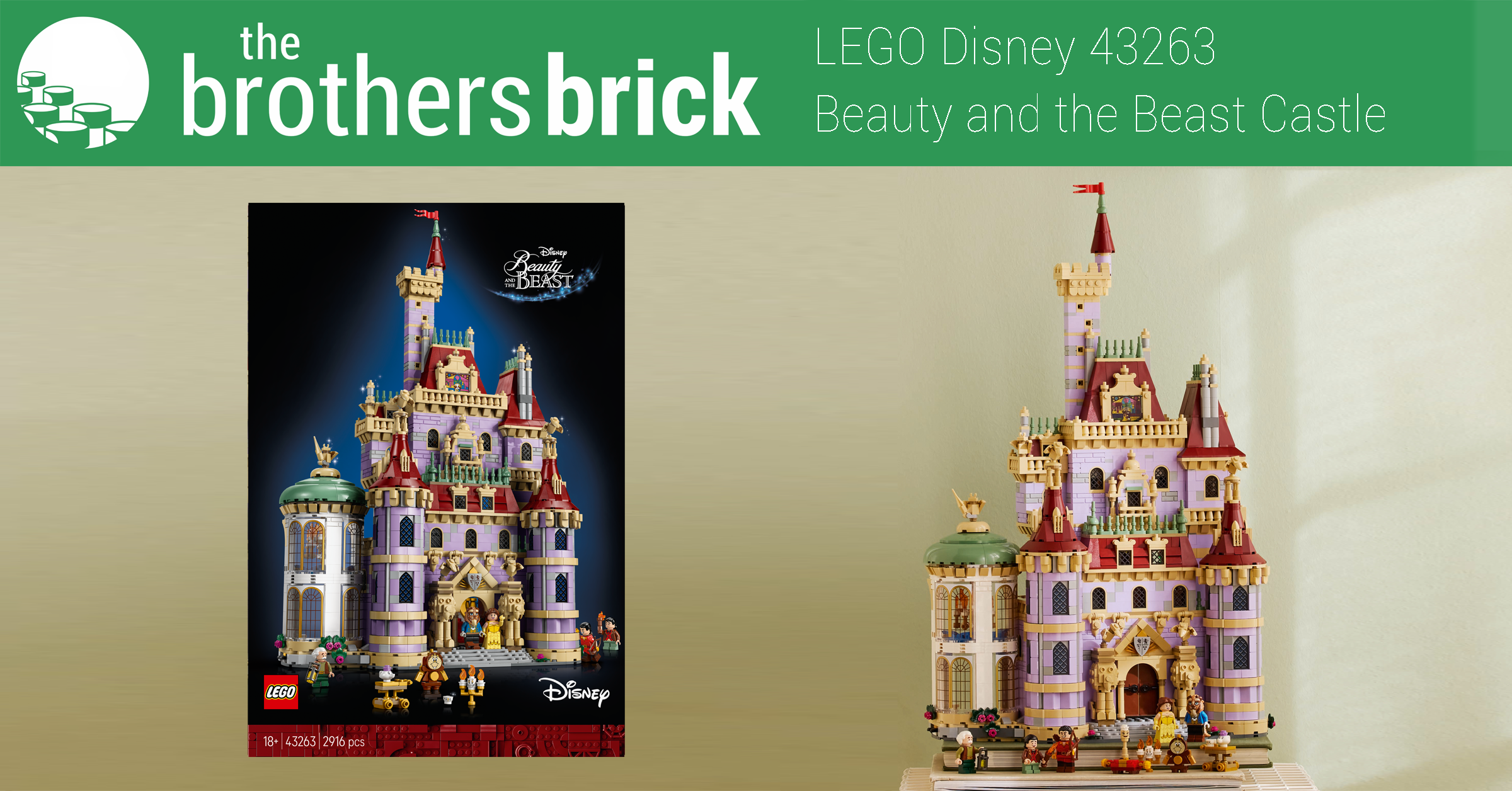 LEGO reveals LEGO Disney 43263 Beauty and the Beast Castle, a