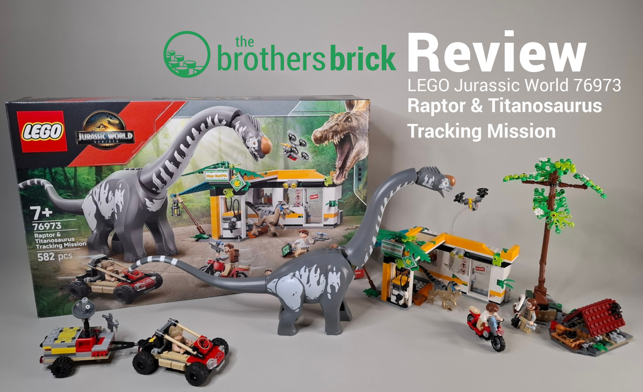 LEGO Jurassic World Rebirth 76973 Raptor & Titanosaurus Tracking