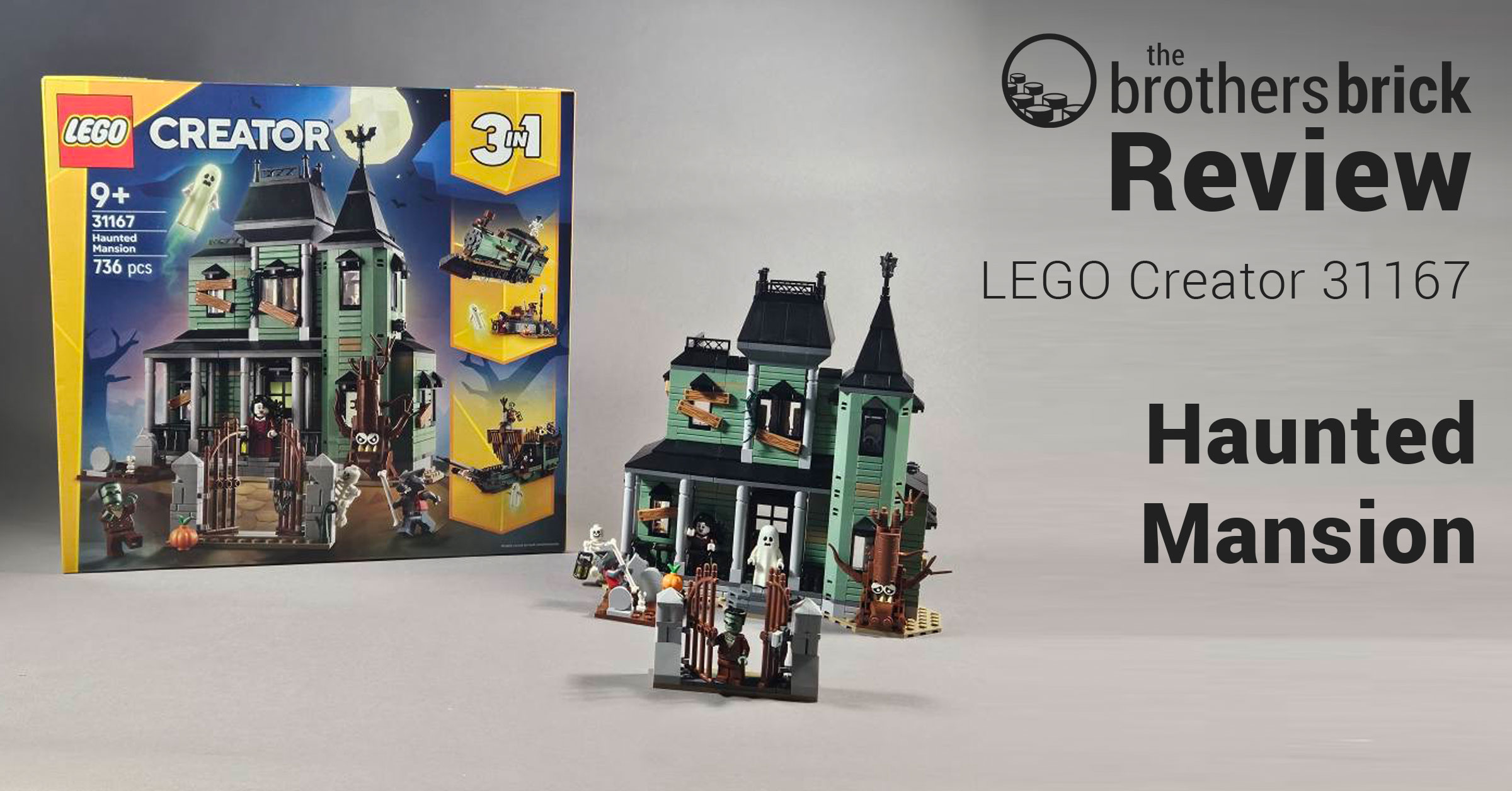 LEGO Creator 3-in-1 31167 Haunted Mansion: Ghosts, graveyards, and