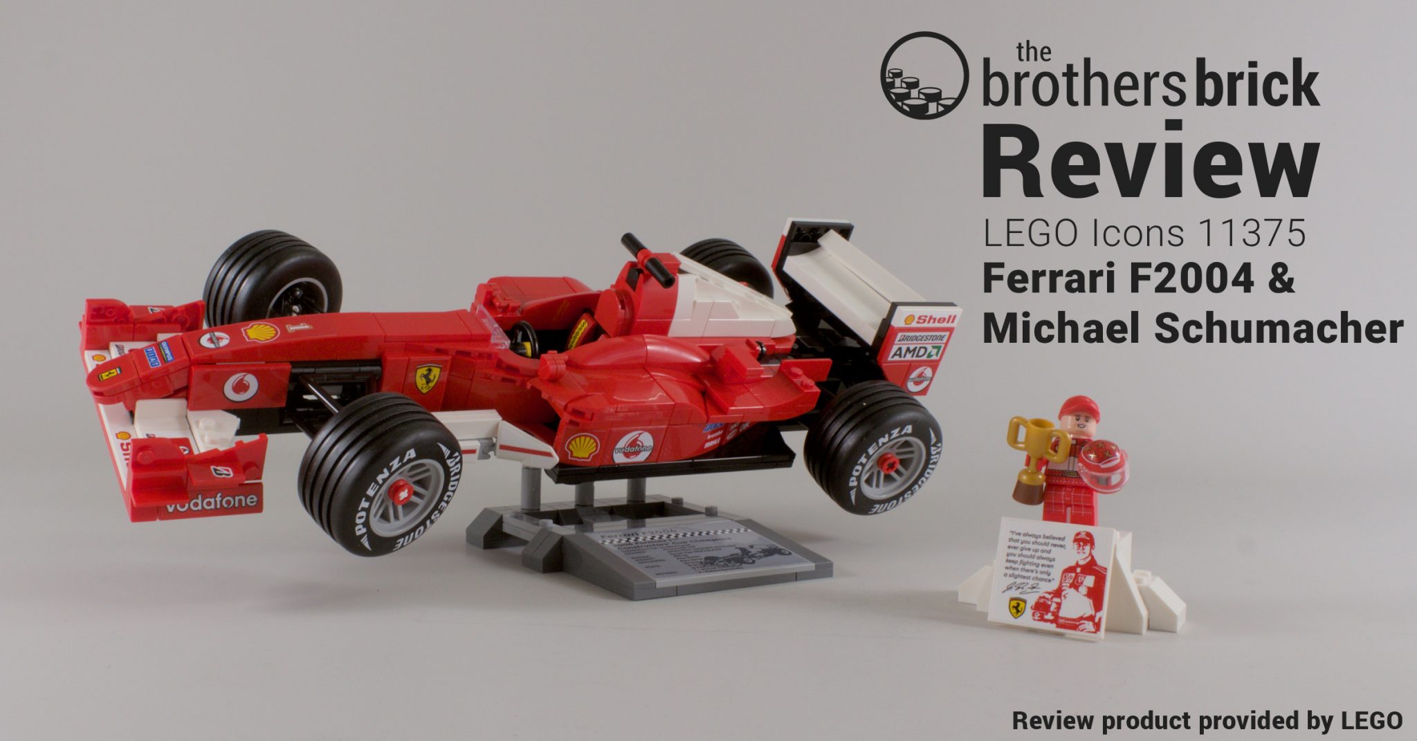 LEGO Icons 11375 Ferrari F2004 & Michael Schumacher: a dominant display ...