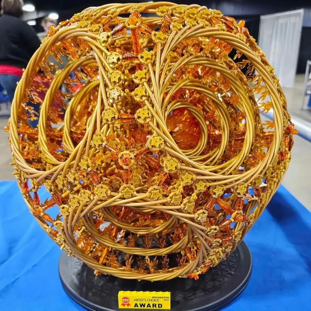 Behold this LEGO sphere – a mesmerizing, brick-bending masterpiece